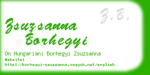 zsuzsanna borhegyi business card